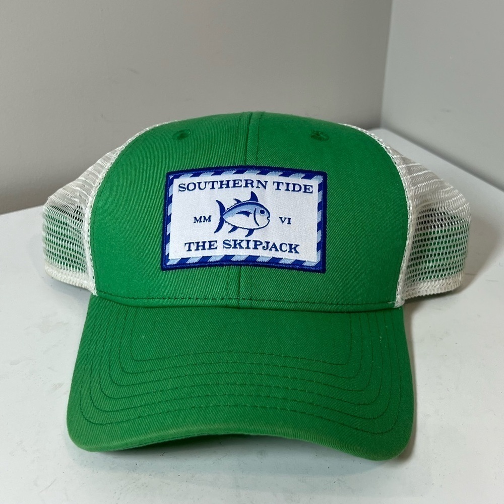 Southern Tide Green Box Logo Patch Emblem Classic Skipjack Hat Cap